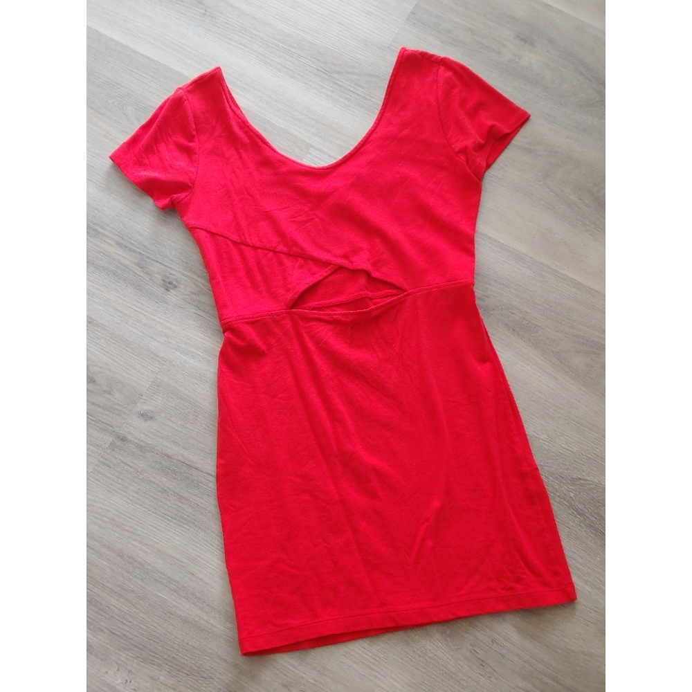 Red Forever 21 Bodycon Mini Dress Large